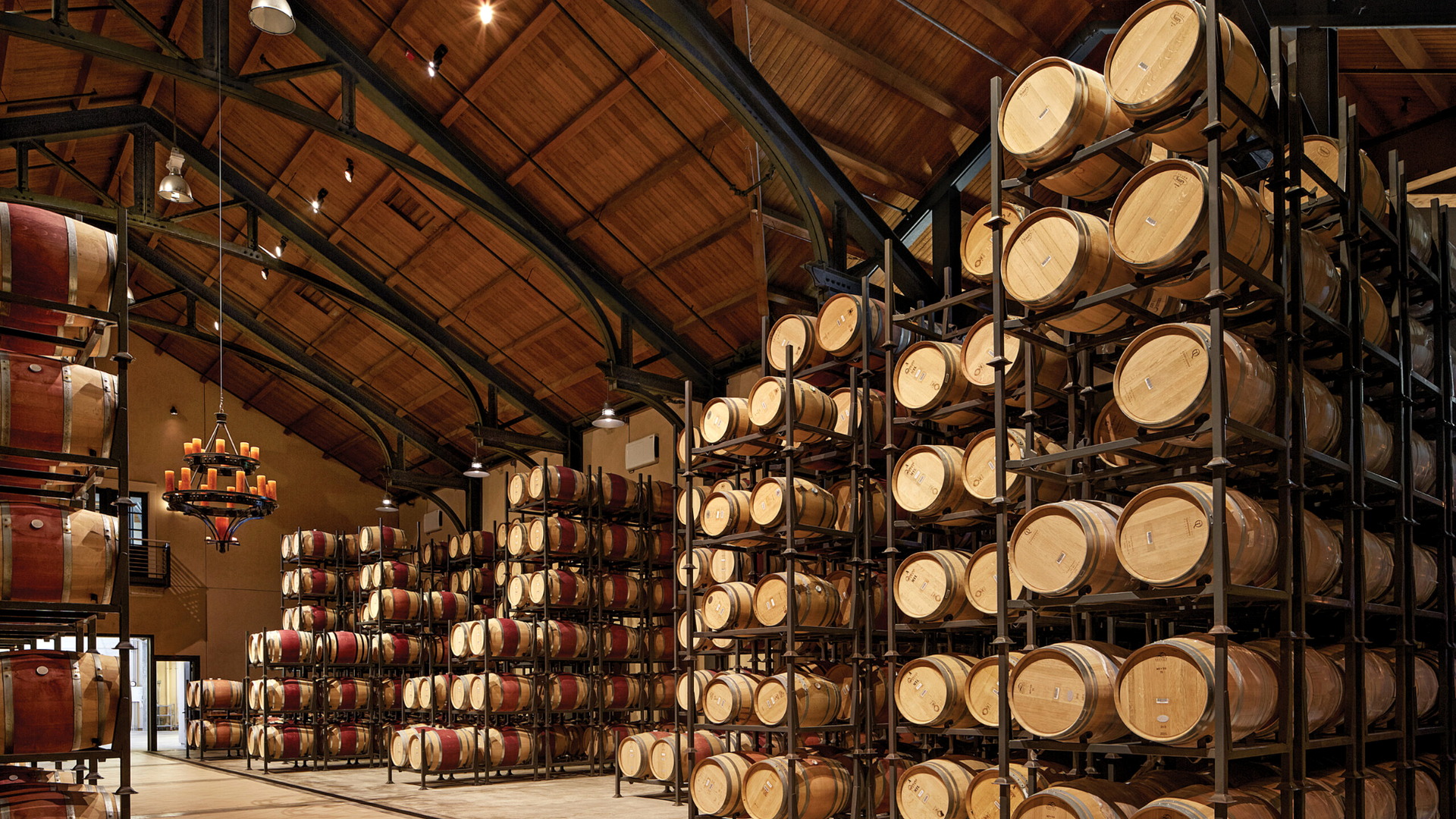 Barrel hall aging for Napa Cabernet