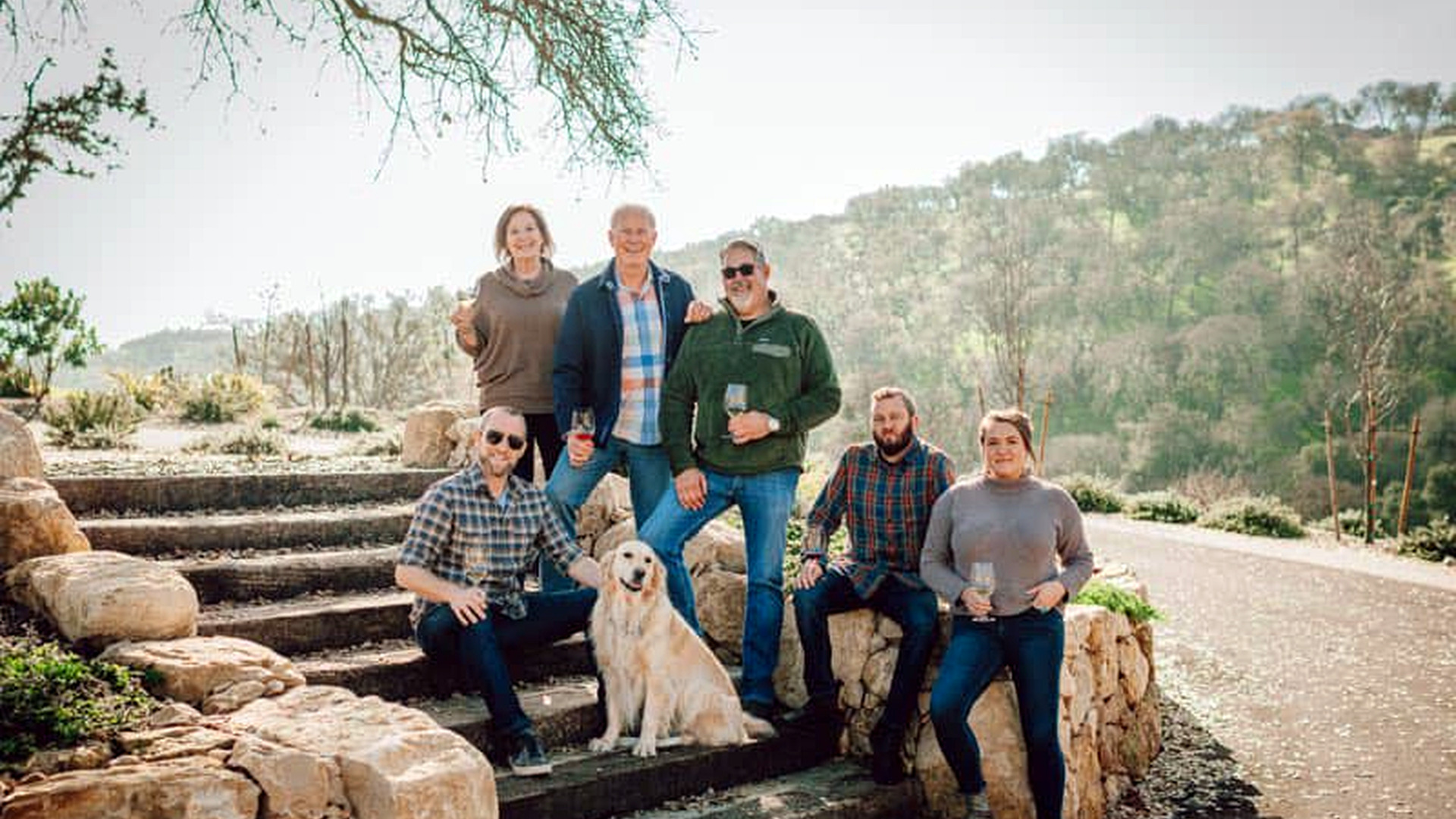 Central Coast vineyard family portrait