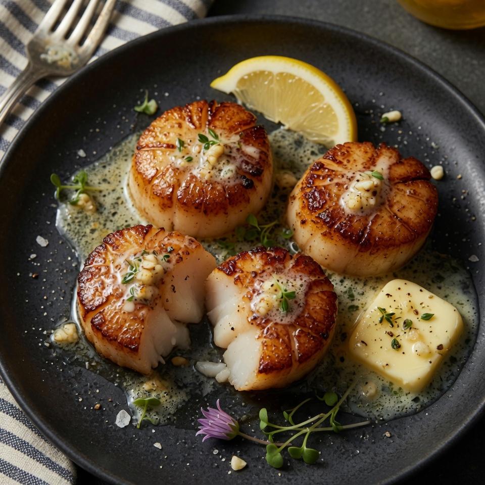 Seared scallops pairing for Sea Sun Chardonnay magnum