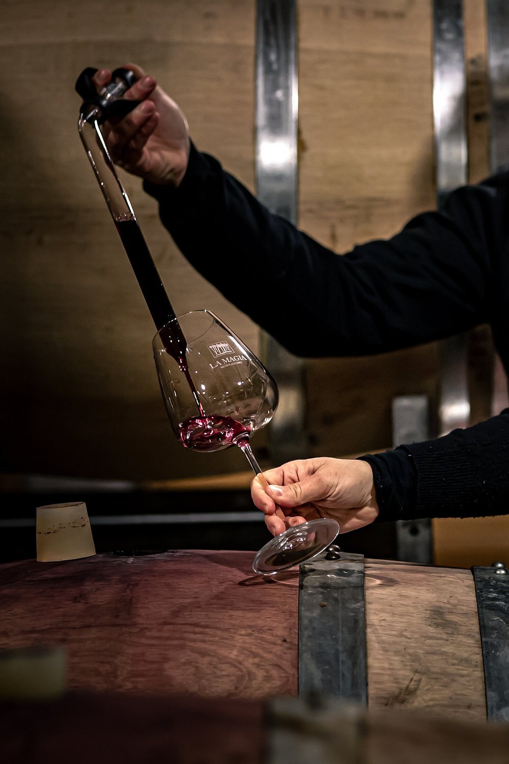 Barrel tasting at Fattoria La Magia