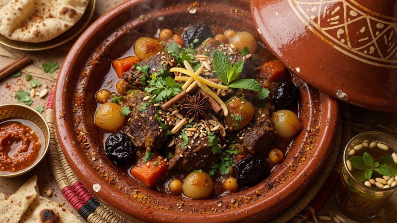Beef tagine with warm spices