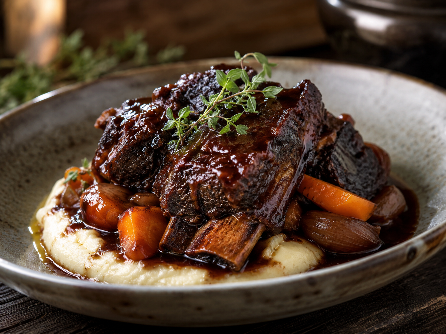 Red wine braised short ribs pairing for Heitz Trailside Cabernet