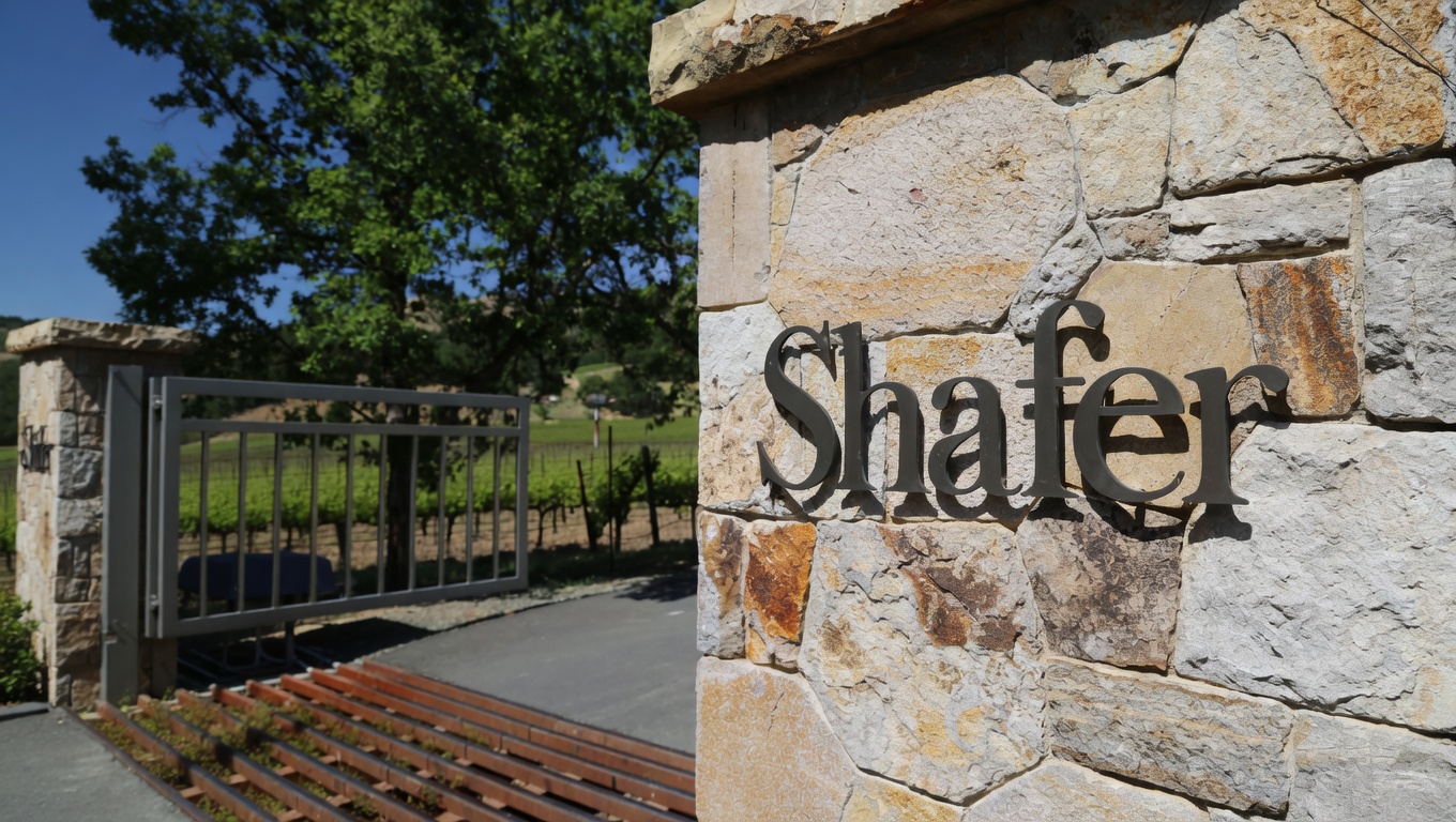 Entrance to Shafer Vineyards