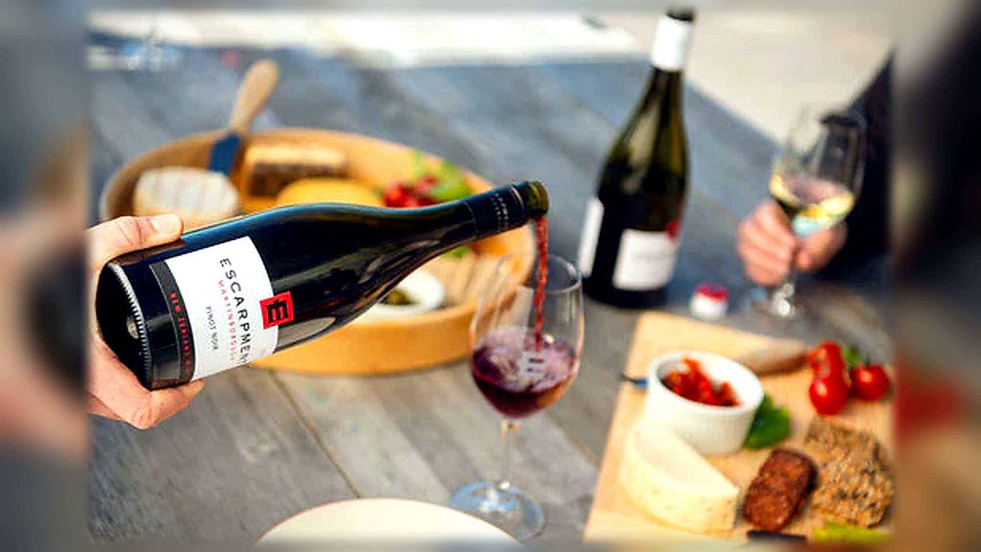 Escarpment Pinot Noir being poured