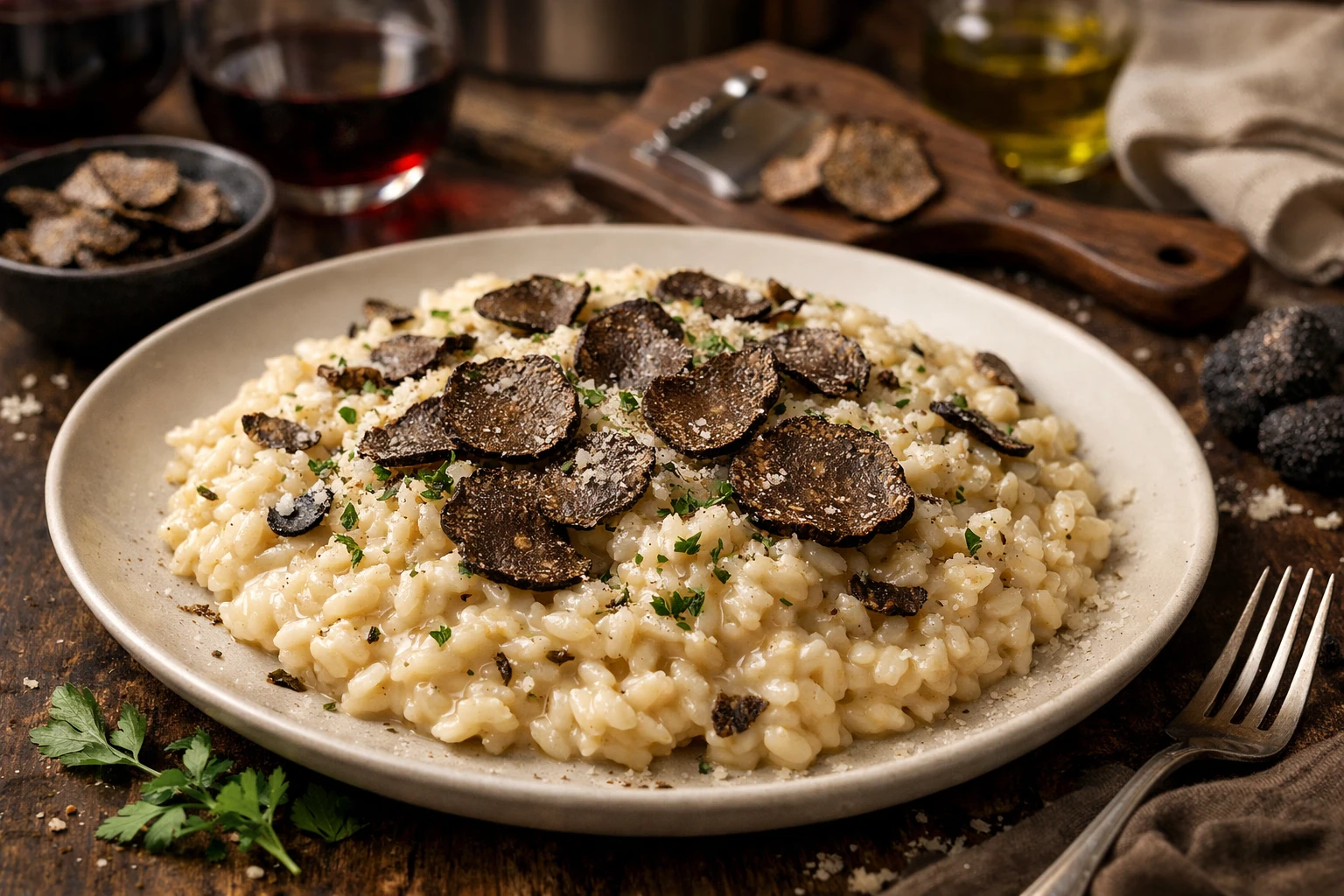 Fresh Truffle Risotto (Risotto al Tartufo), food pairing image