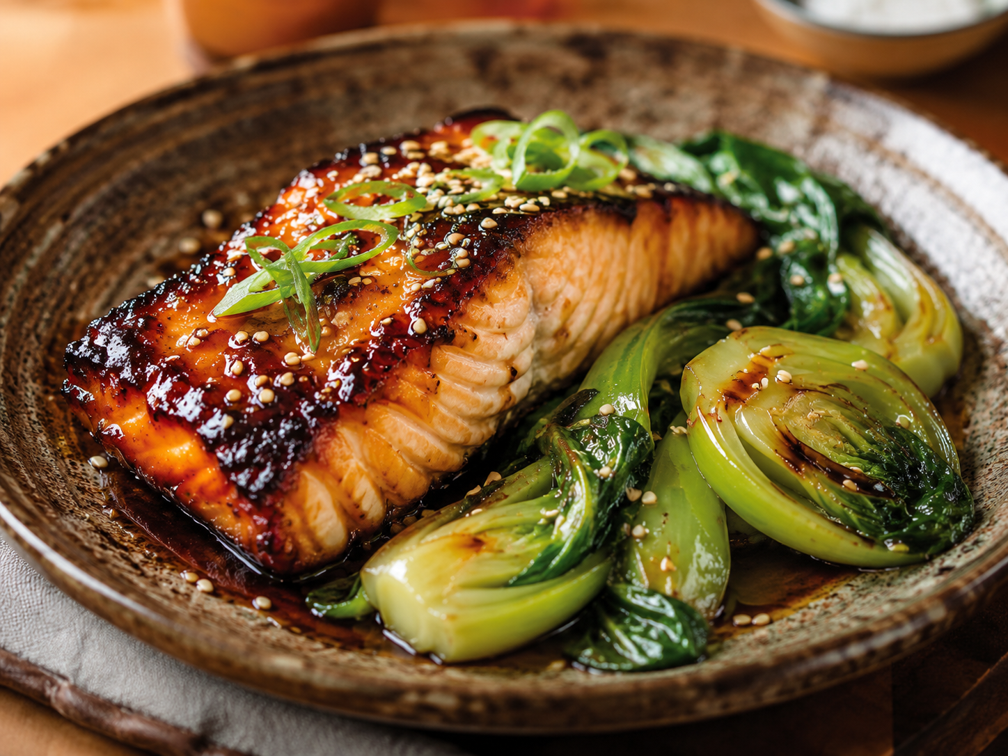 Miso-glazed black cod with bok choy