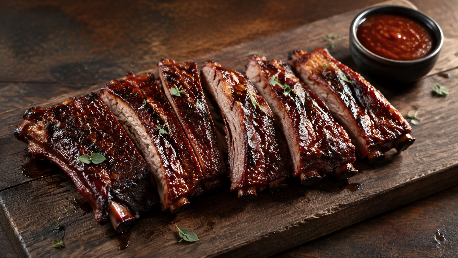 Oven-baked barbecue ribs