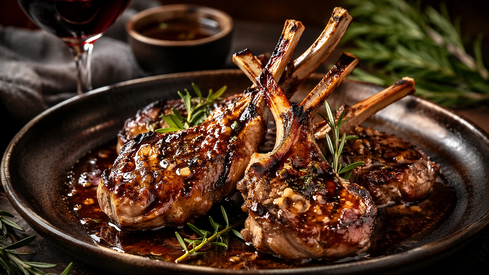 Garlic and rosemary lamb chops