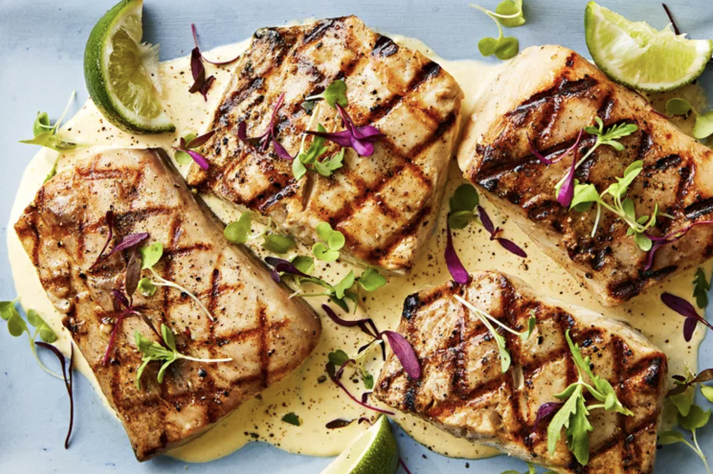 Grilled mahi-mahi with lemongrass-lime aioli