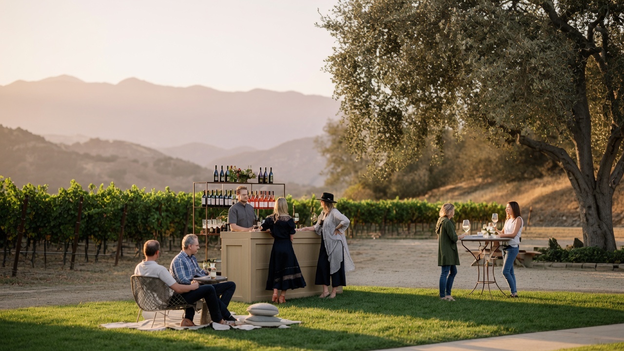 Winemaking and vineyard visual for Zaca Mesa Clydesdale Syrah