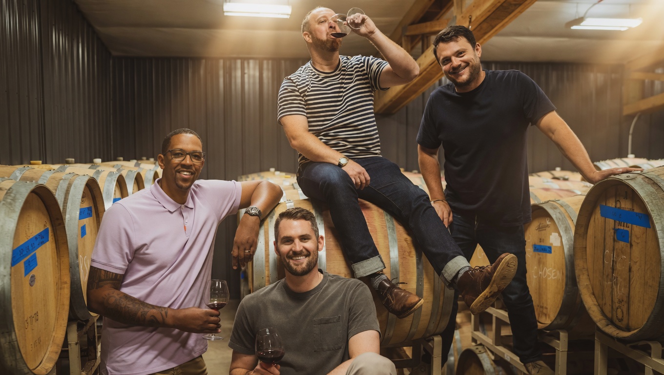 Willamette Valley cellar and winemaking atmosphere