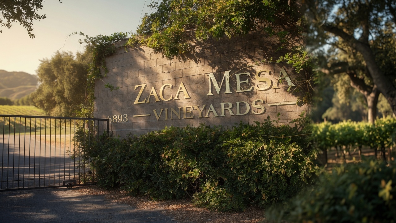 Zaca Mesa estate and Santa Ynez Valley scene