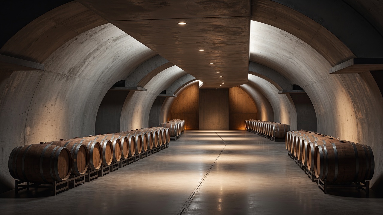 Dark red wine tasting profile with glass and dinner setting