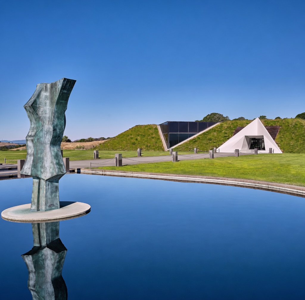 Artesa winery architecture and vineyard setting