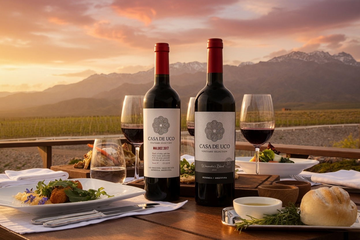 Casa de Uco inspired vineyard landscape in the Uco Valley
