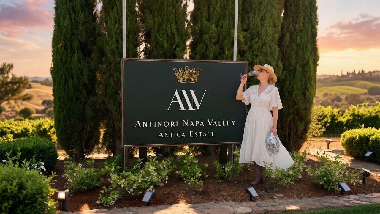 Antinori Napa Valley estate sign