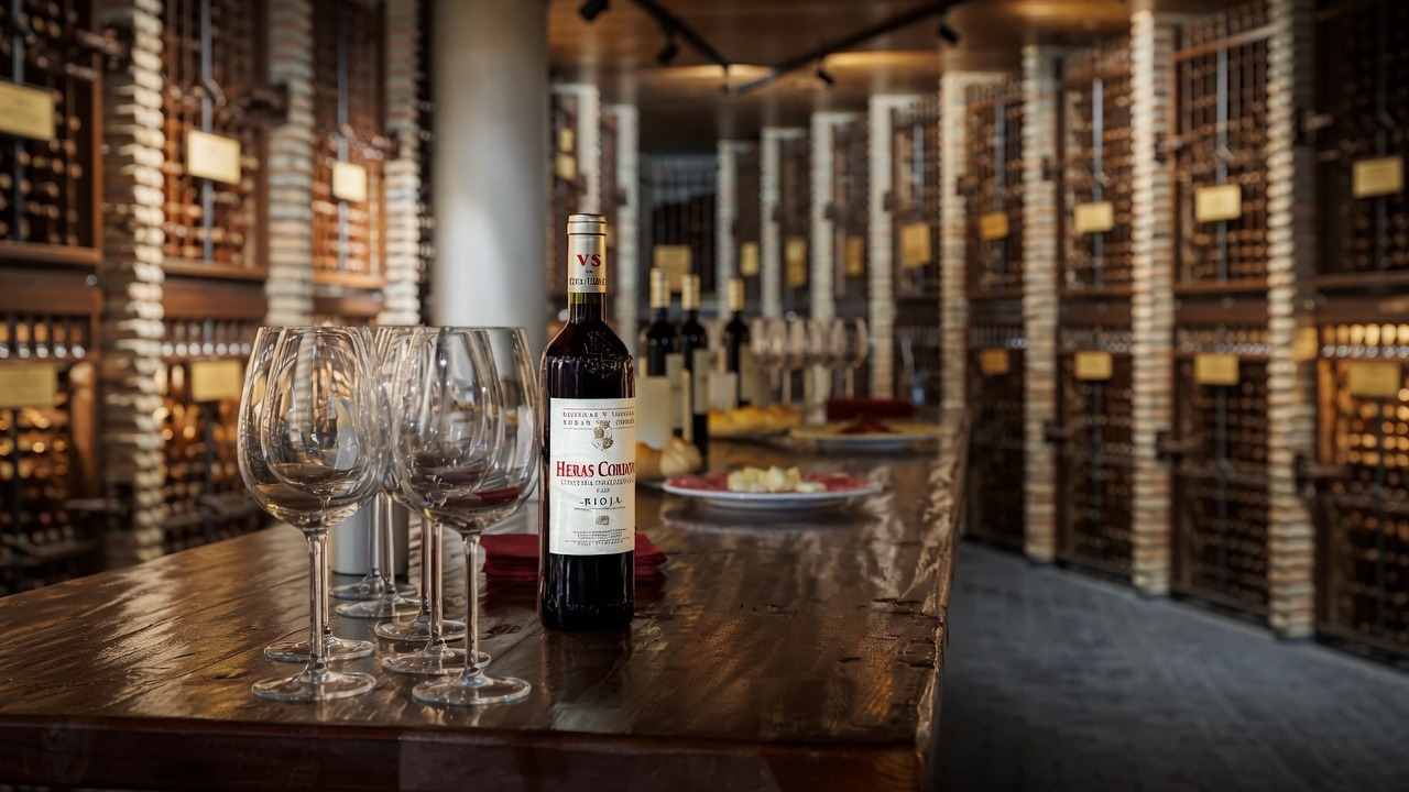 Spanish dinner table setting for mature Rioja Reserva