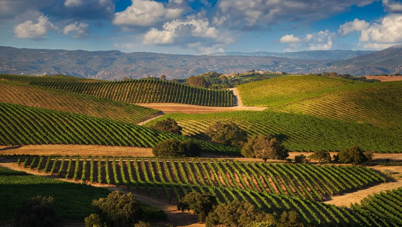Carneros vineyard landscape for Artesa Pinot Noir