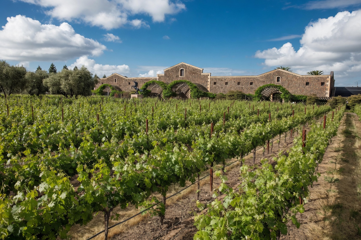 Supplied history section visual for Black Stallion Gaspare Cabernet