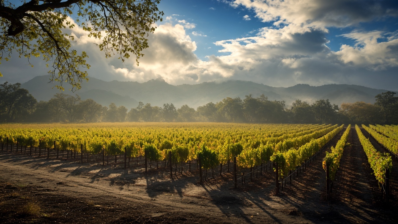 Stag&rsquo;s Leap Wine Cellars estate vineyard scene
