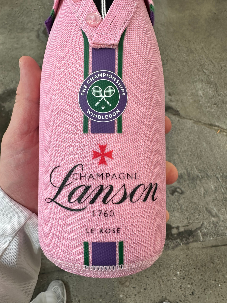 &lsquo;Wimbledon Edition Wrap&rsquo; Lanson Brut Ros&eacute; NV Bottle