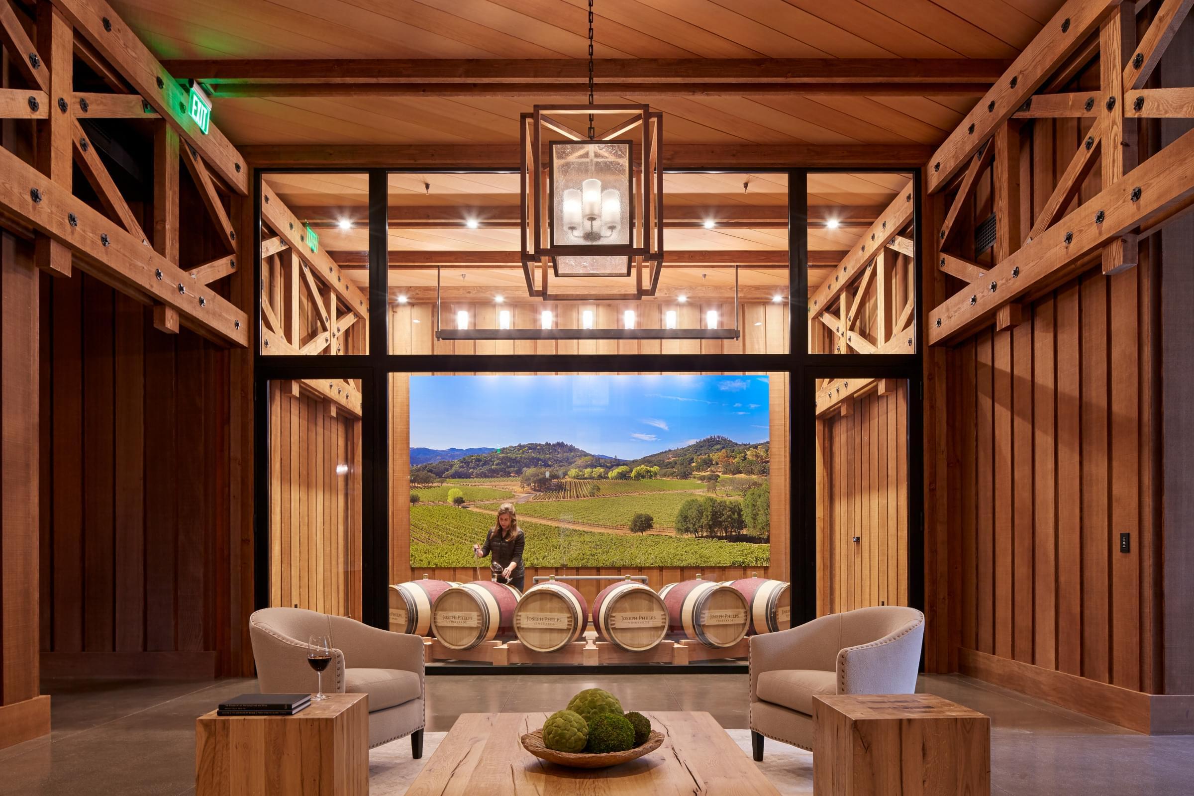 Joseph Phelps Vineyards photographed at the St. Helena estate