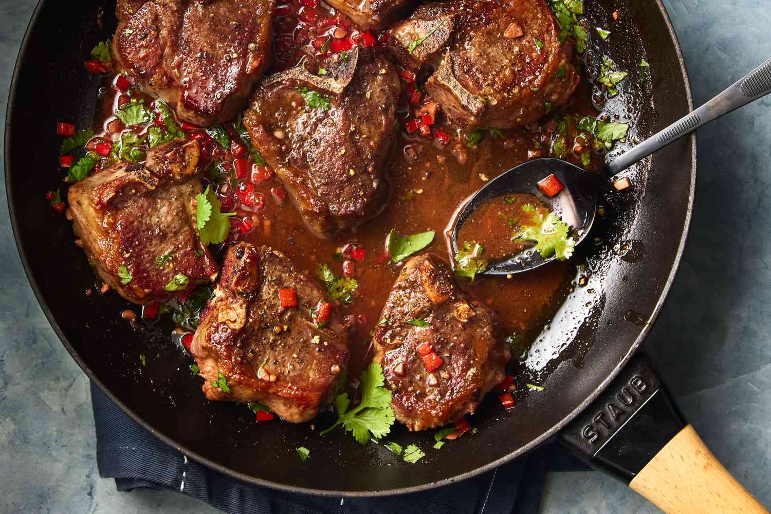 Lamb with Merlot-Butter Sauce