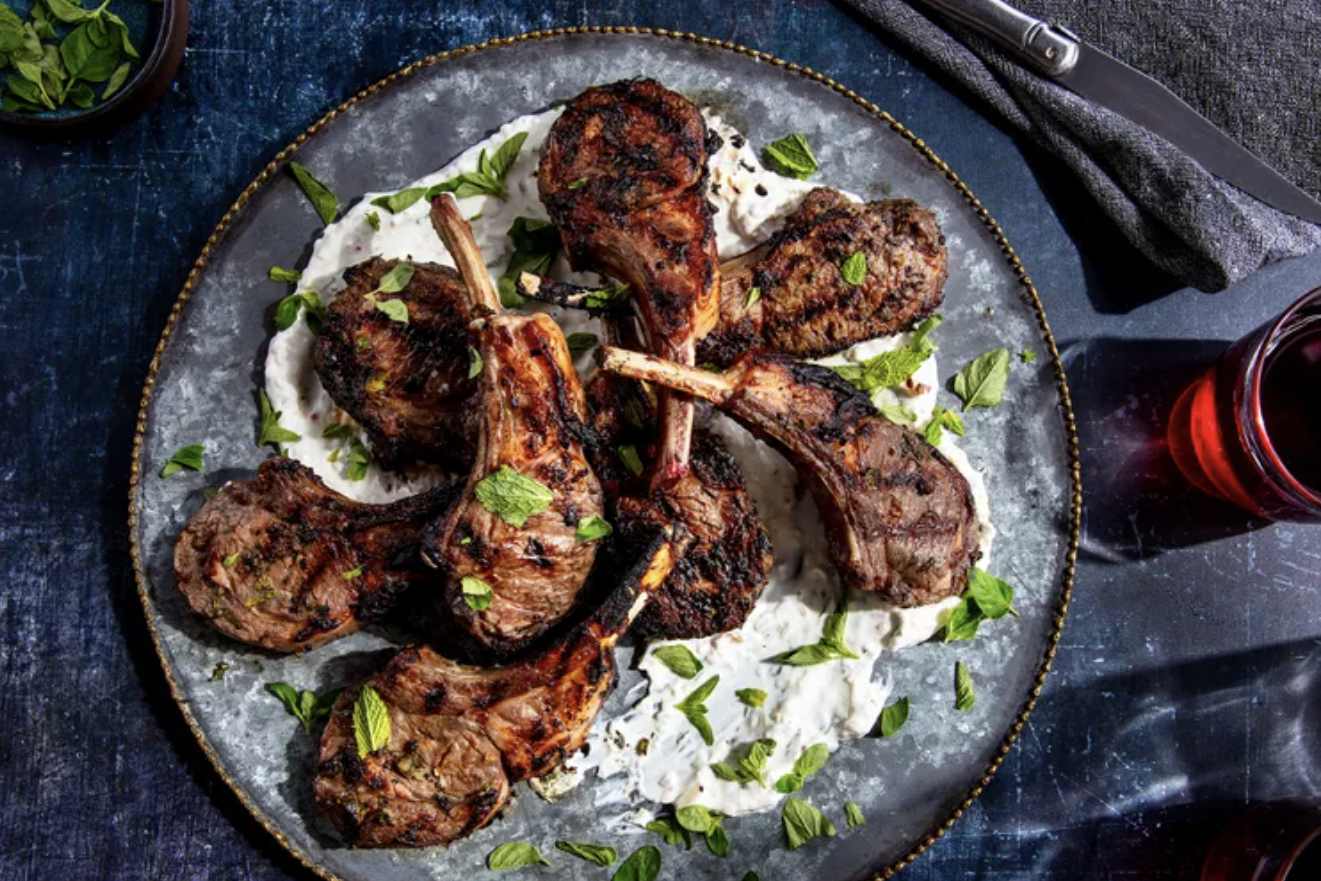 Lamb Chops with Fresh Herb Yogurt