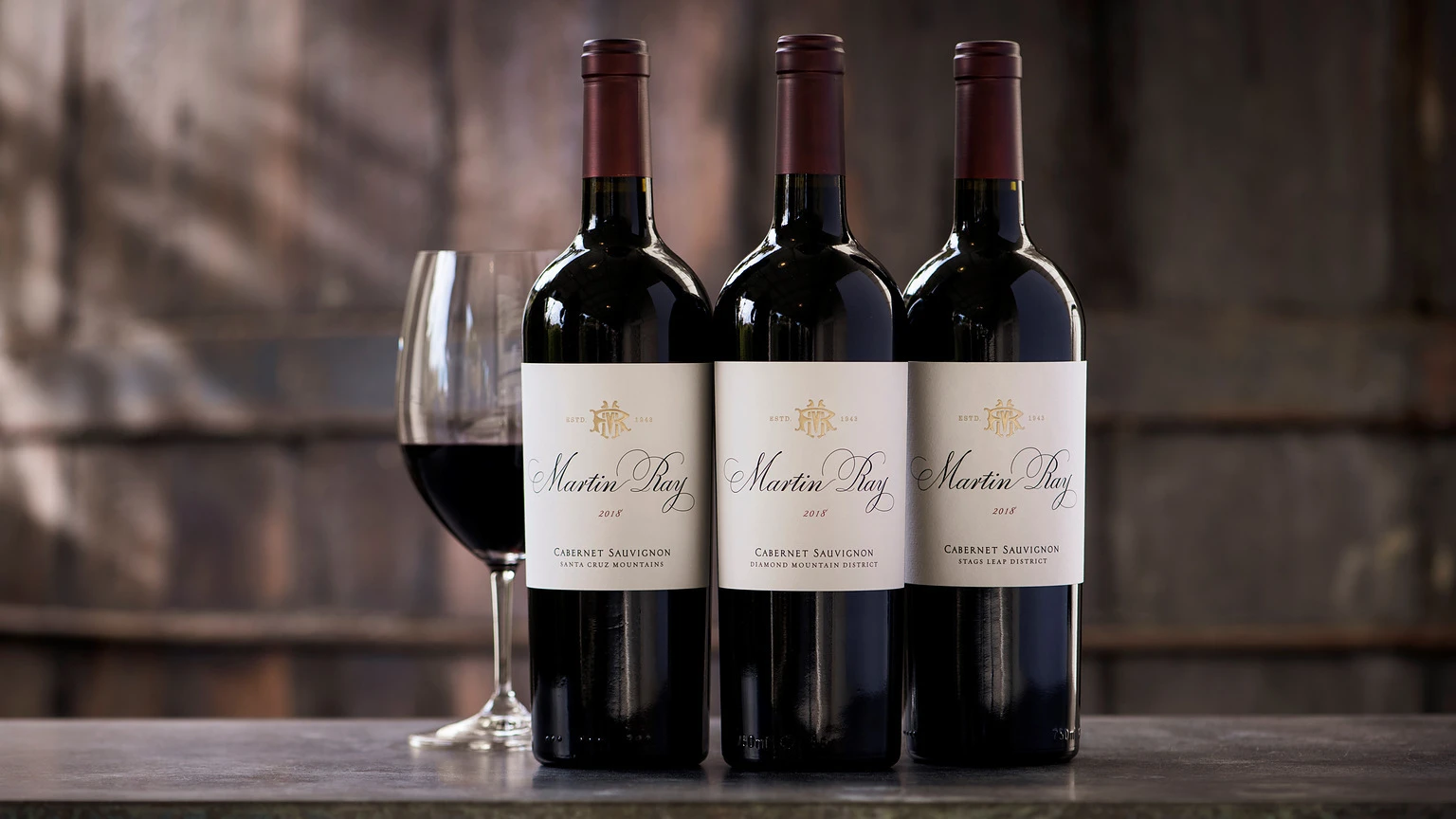 Martin Ray Rutherford Reserve Cabernet in a vineyard setting