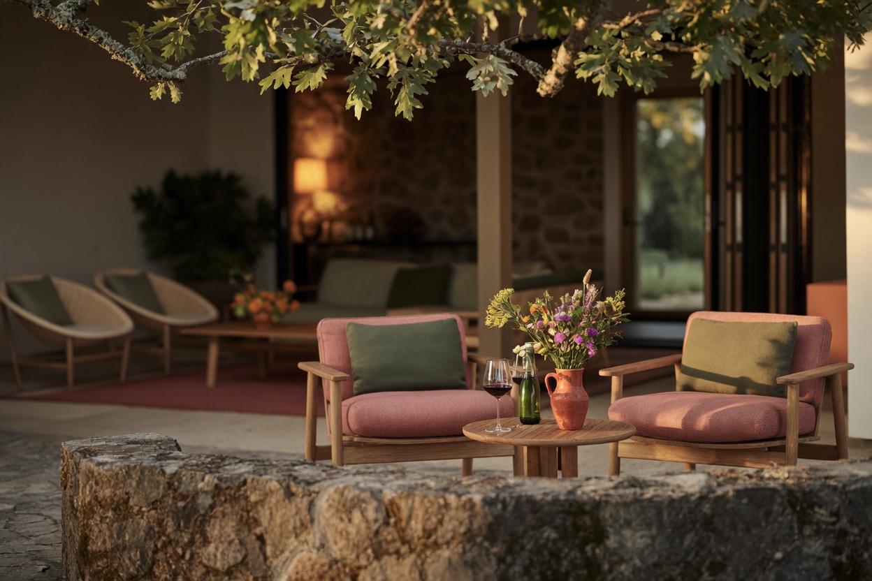 Stony Hill patio and mountain estate setting