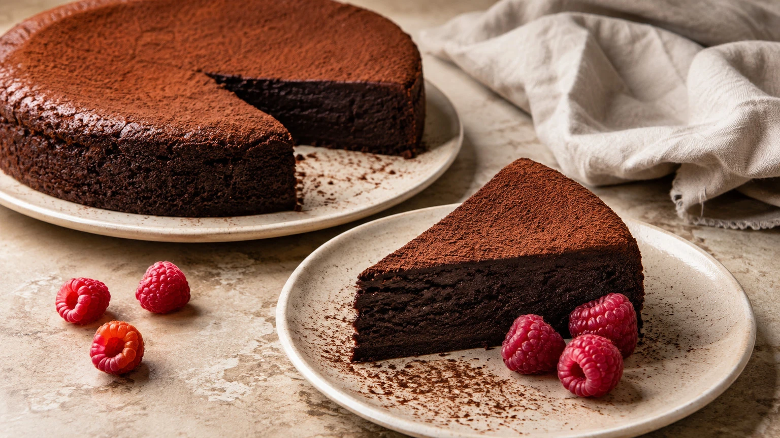 Flourless chocolate cake, food pairing image