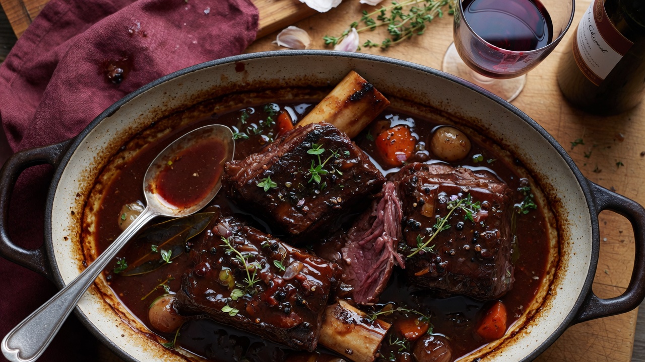 Red wine braised beef short ribs pairing