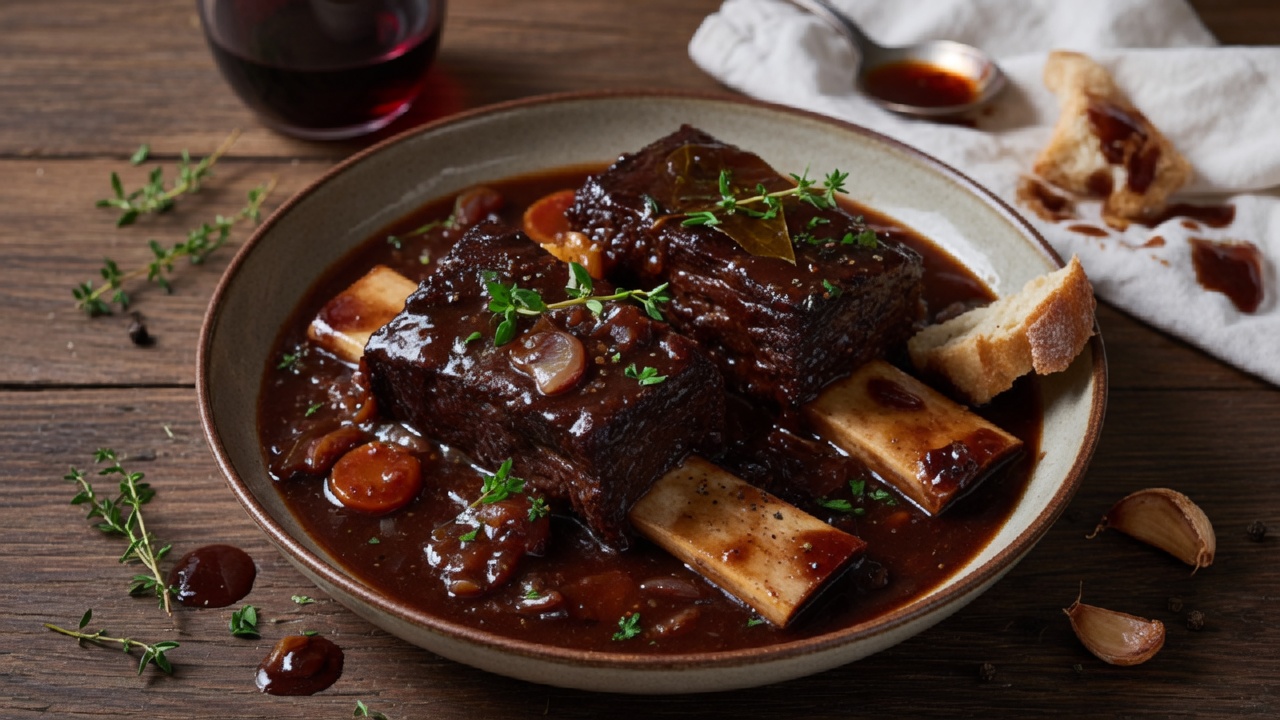 Red wine braised short ribs