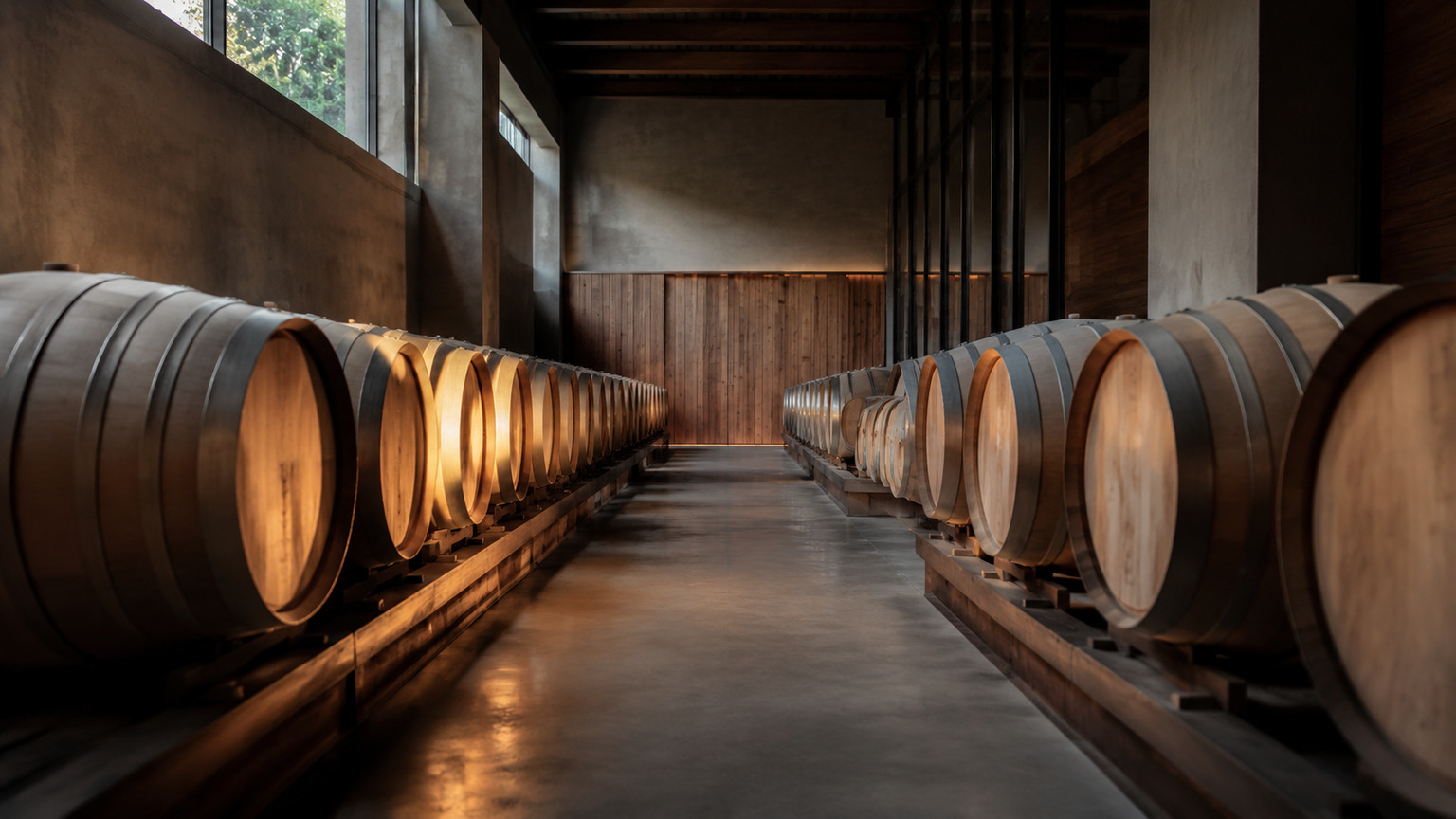 Small-lot cellar work presented as an editorial visualization