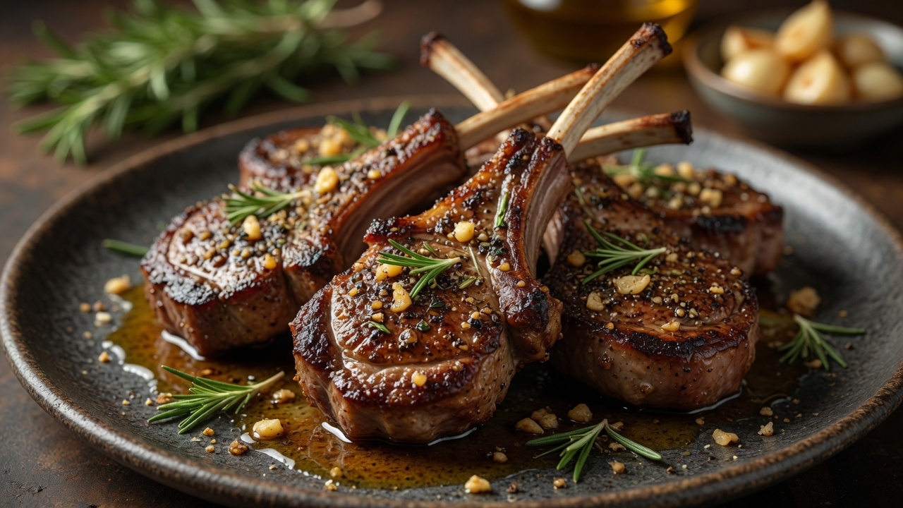 Rosemary-garlic lamb chops