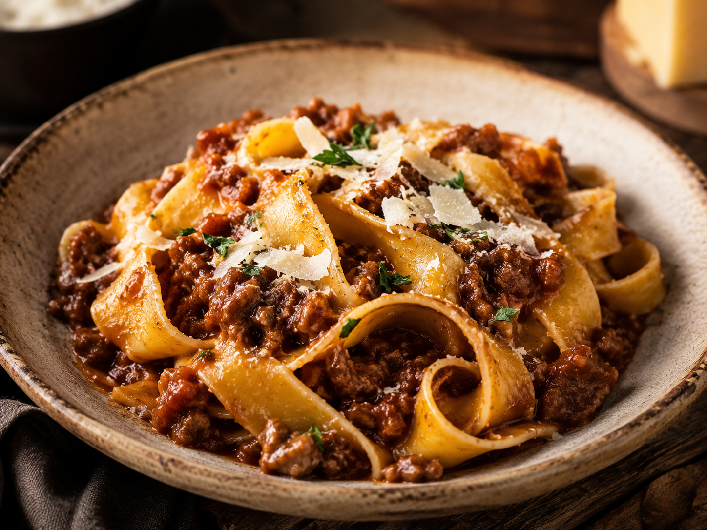 Pappardelle with slow-cooked beef ragu