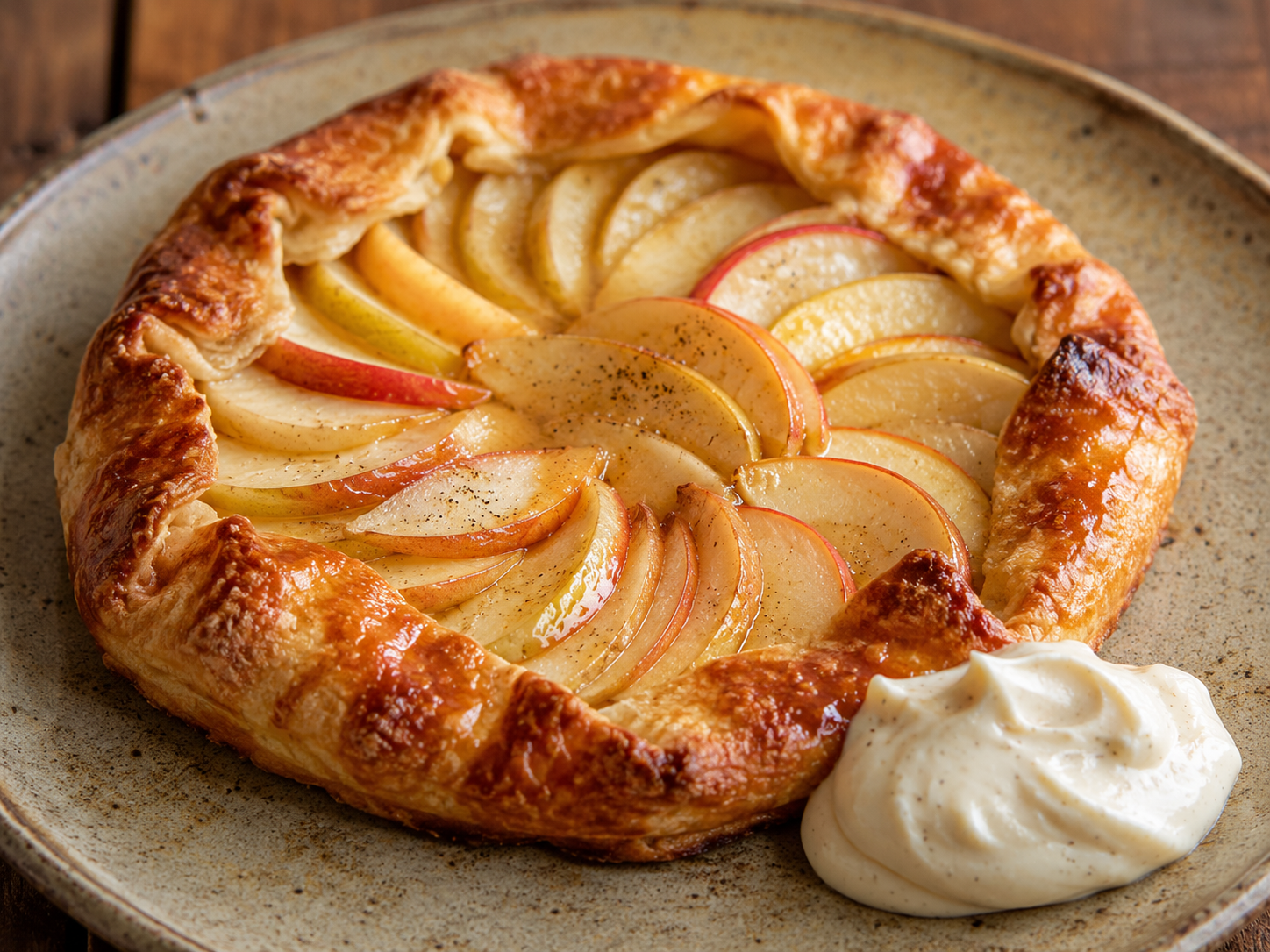 Rustic apple-pear galette