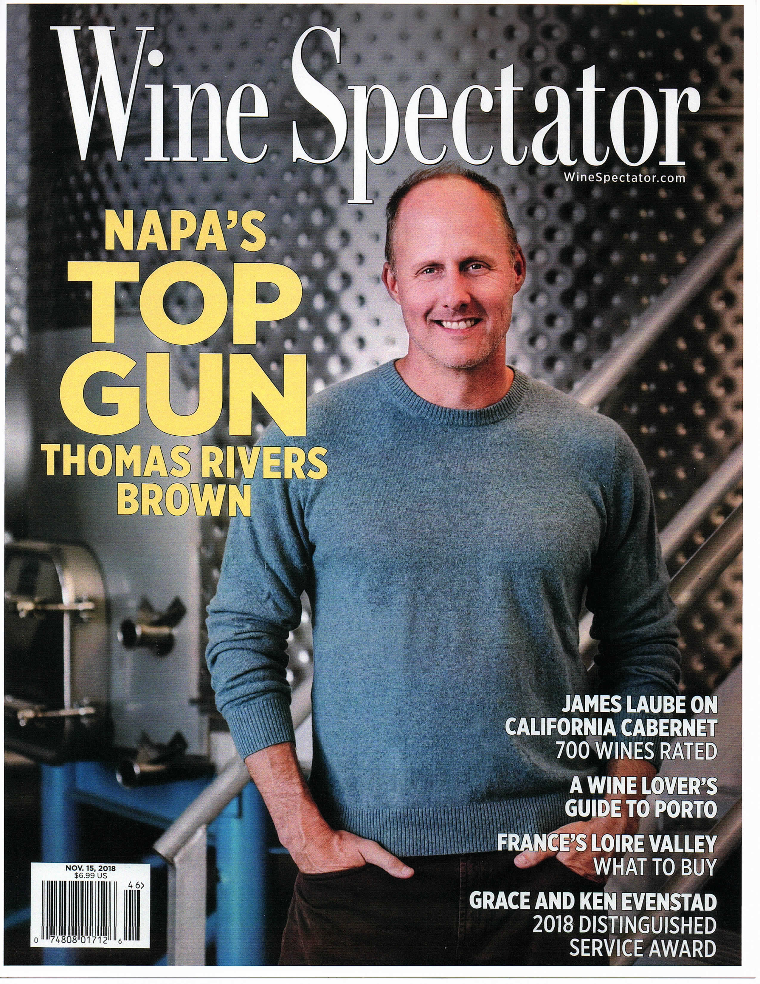 Thomas Rivers Brown featured on Wine Spectator cover