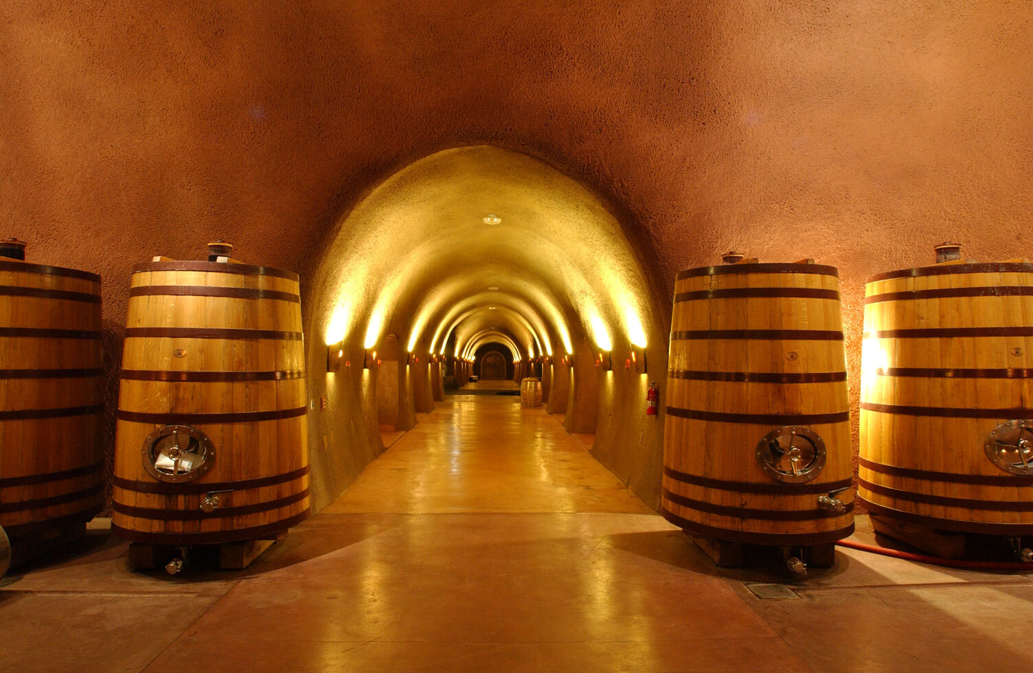 Barrel aging galleries in the Jarvis Estate underground winery