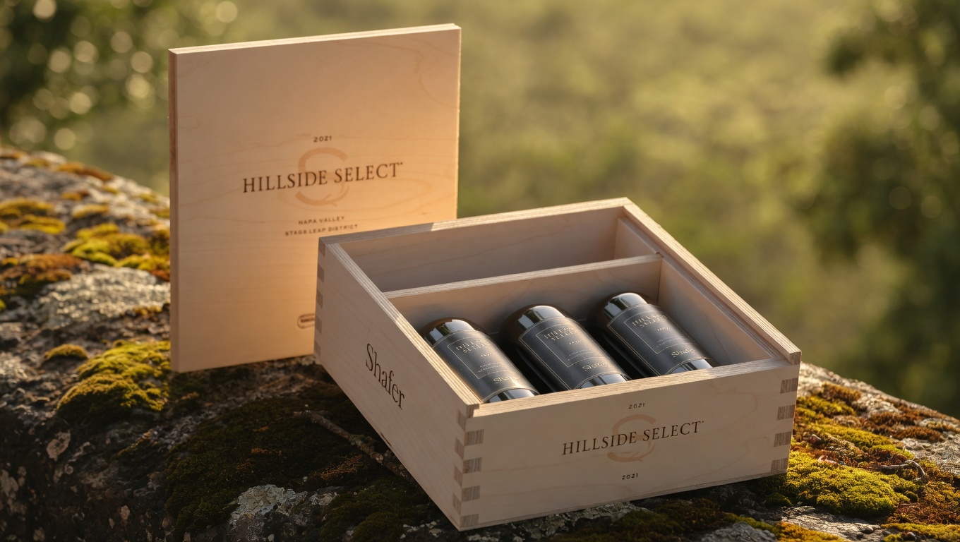 Original wood crate for Shafer Hillside Select