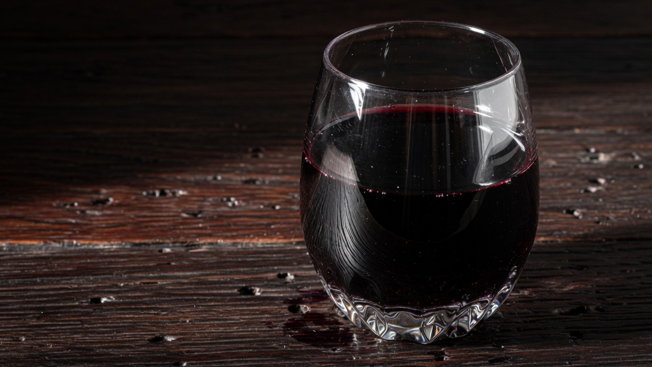 Glass of dense Rutherford Cabernet