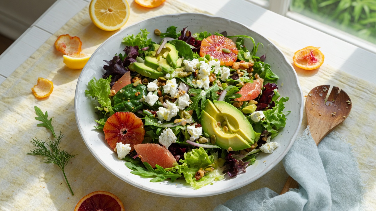 Roasted beet and goat cheese salad