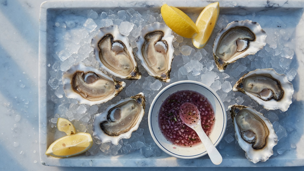 Oysters on ice