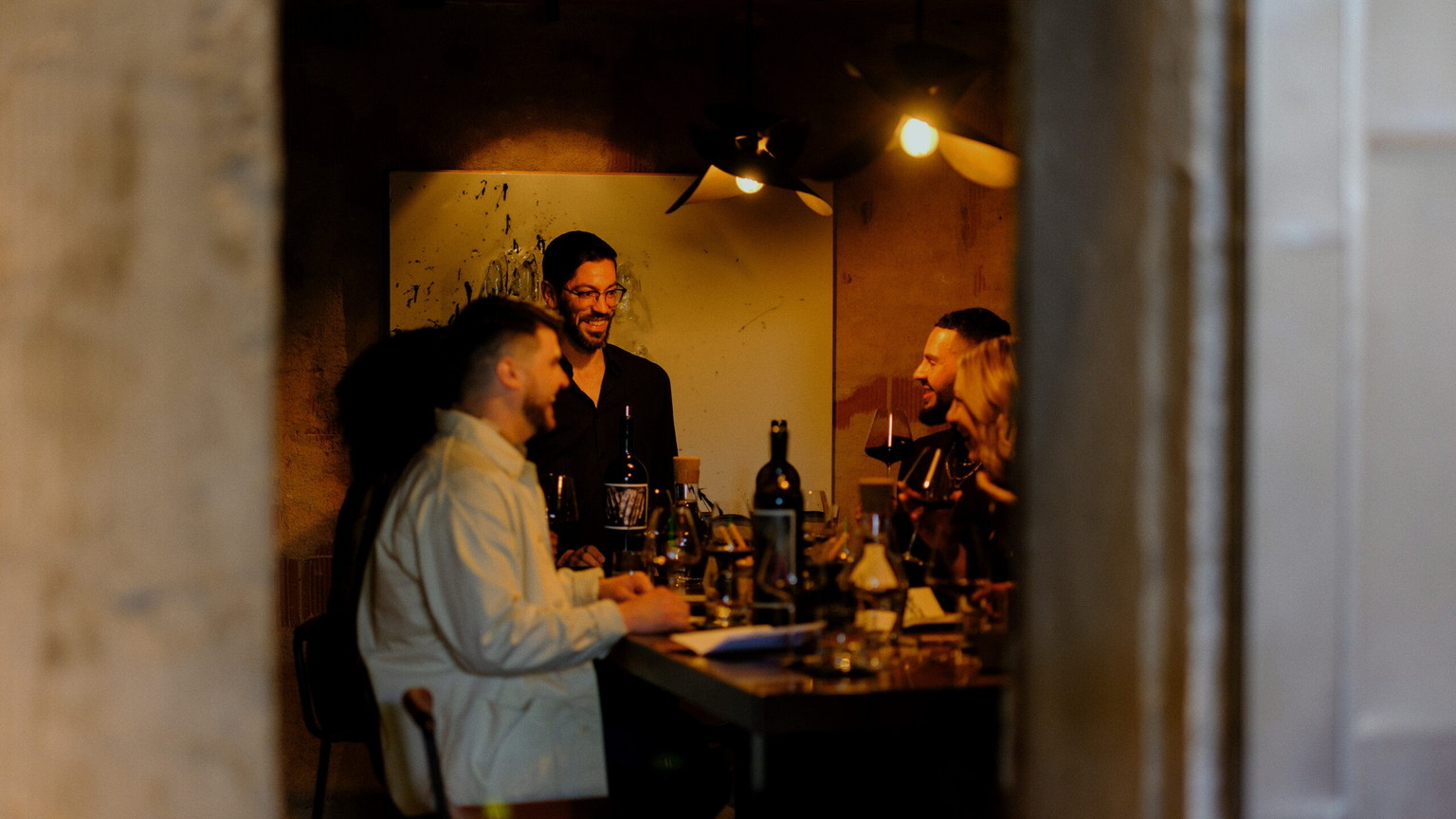 Guests inside the Orin Swift tasting room