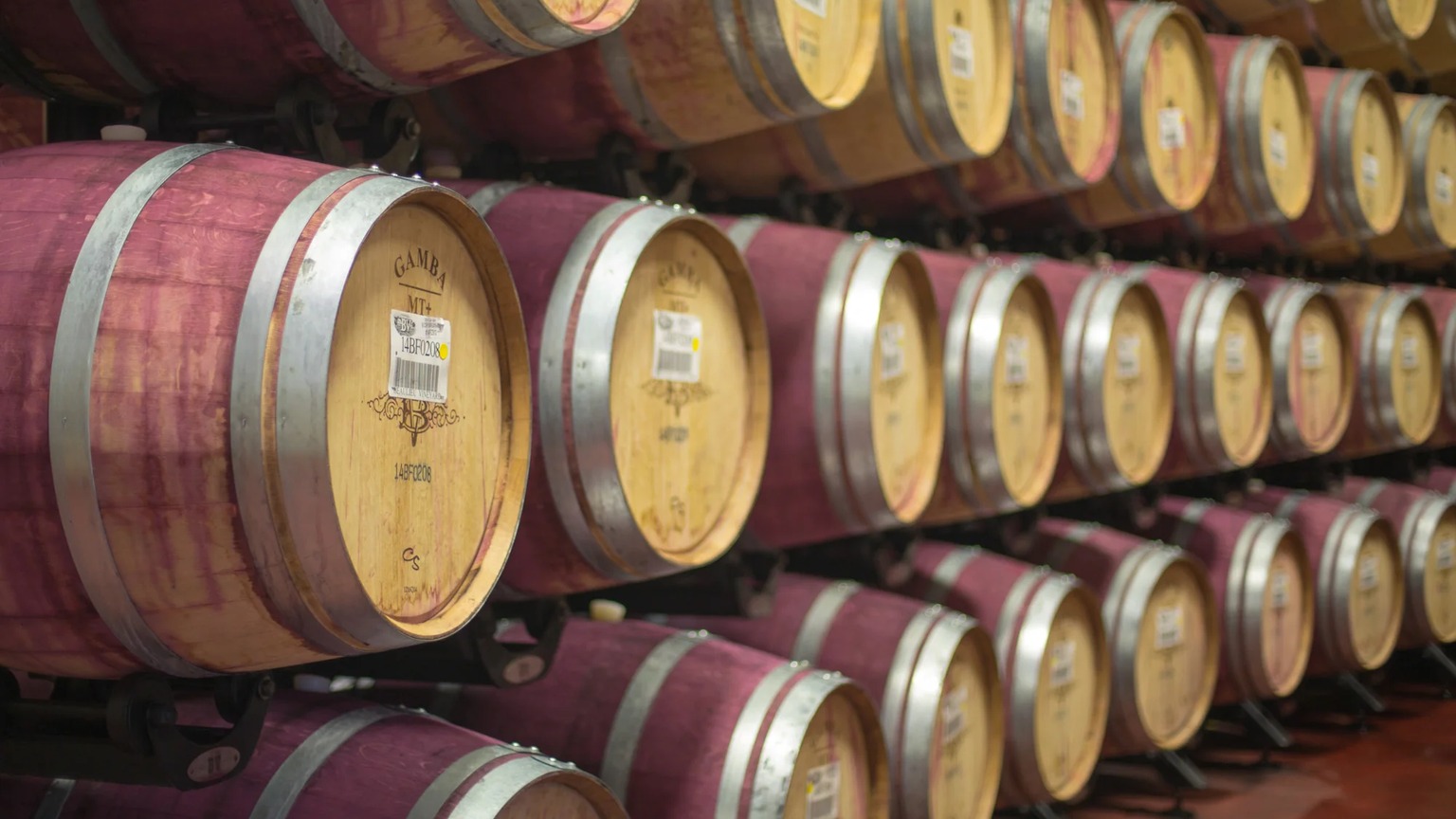 Barrels in the Beaulieu Vineyard cellar