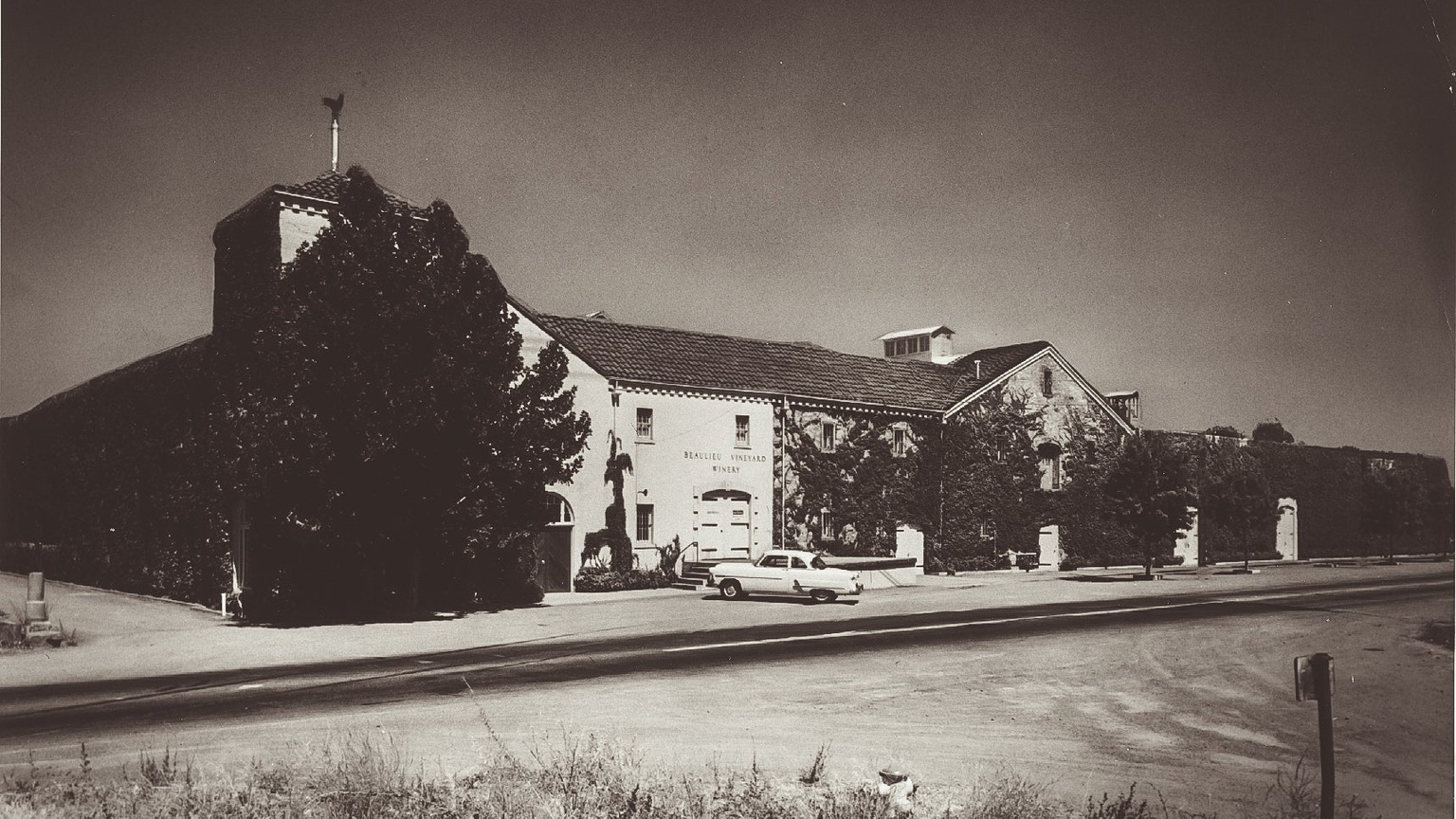 The historic Beaulieu Vineyard building