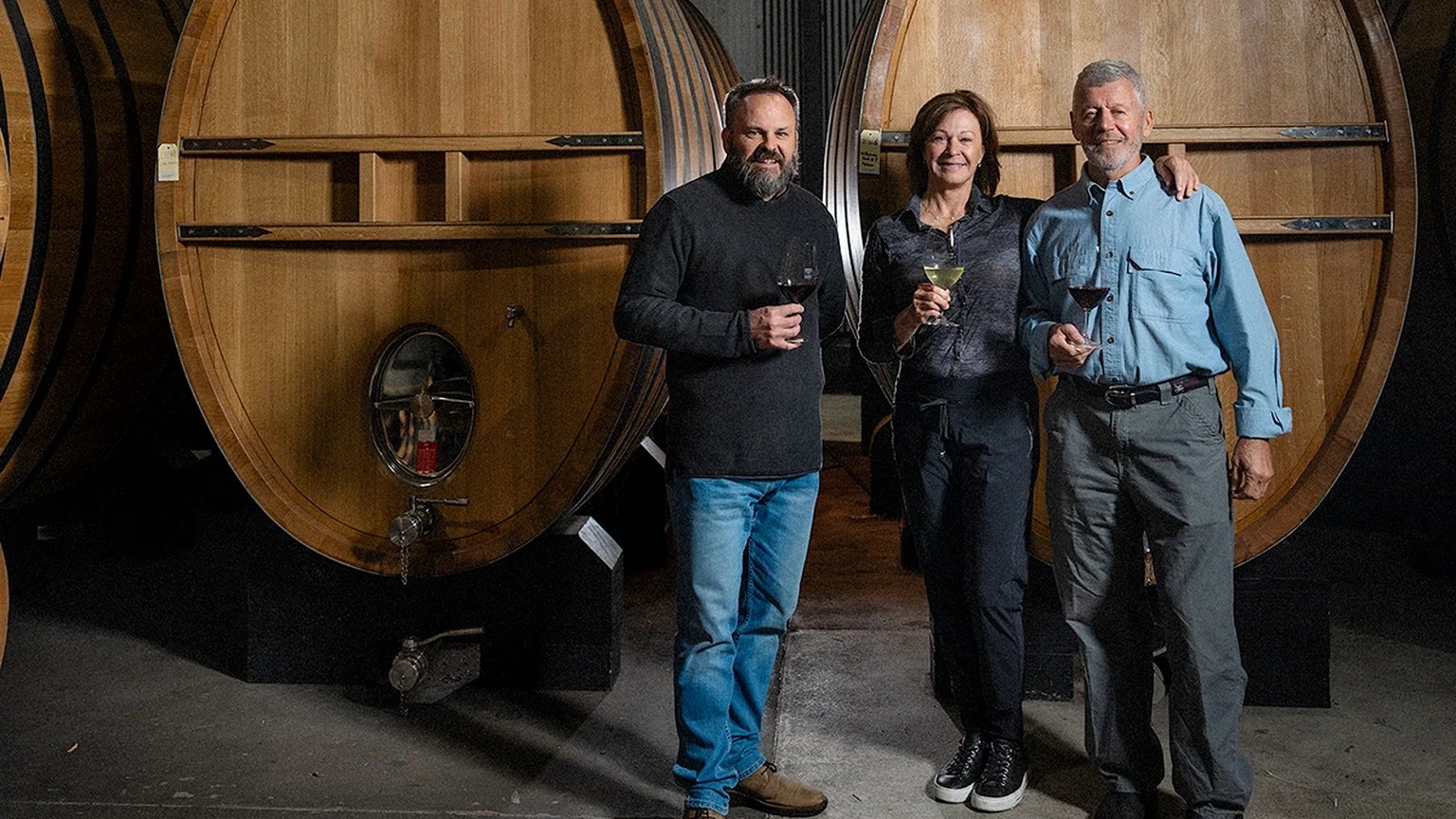Torbreck proprietors Pete and Terri Kight with chief winemaker Ian Hongell