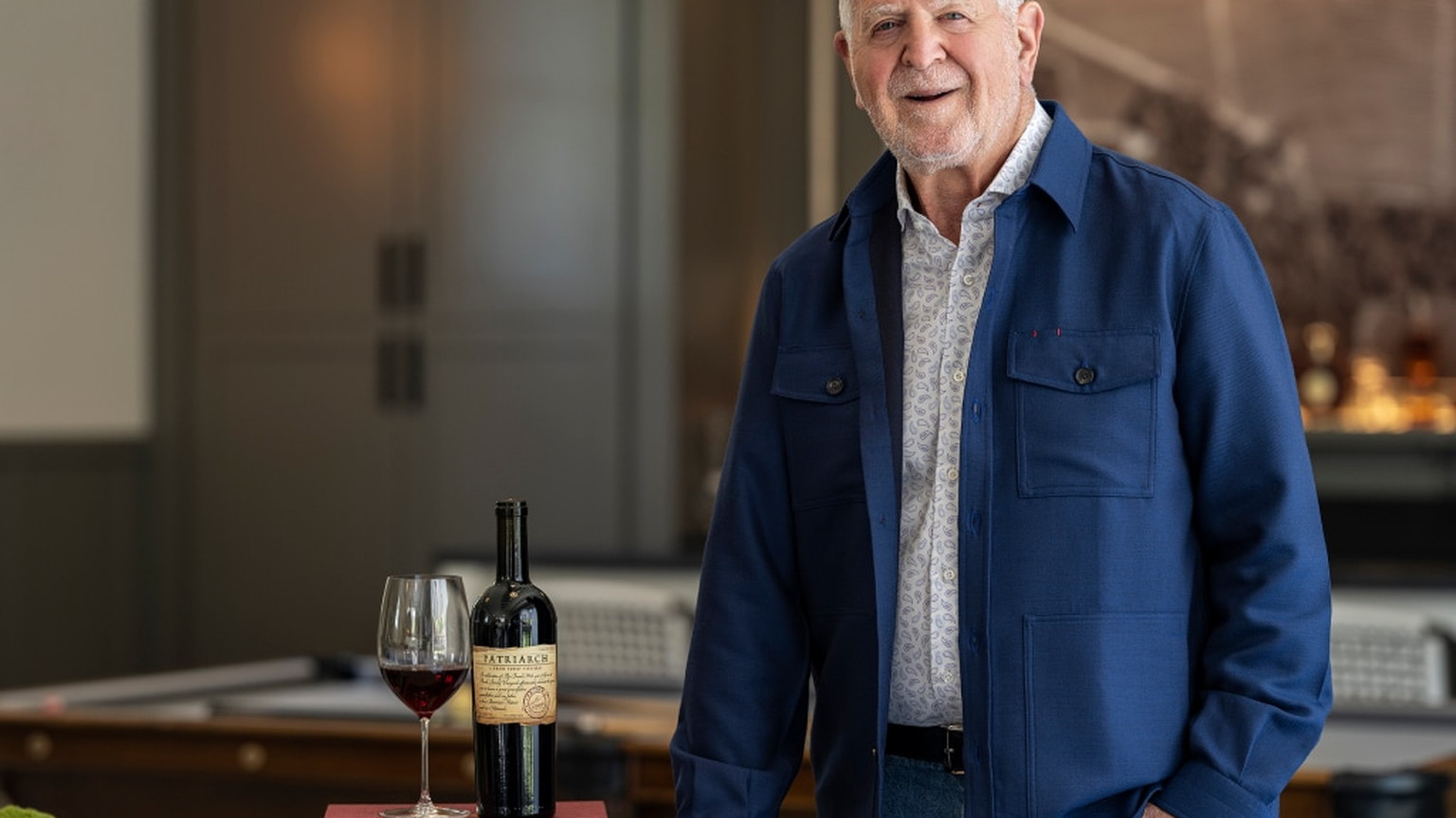 Rich Frank with a bottle of Patriarch