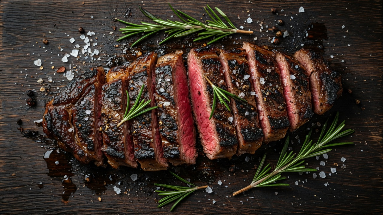 Pan-seared ribeye steak, food pairing image