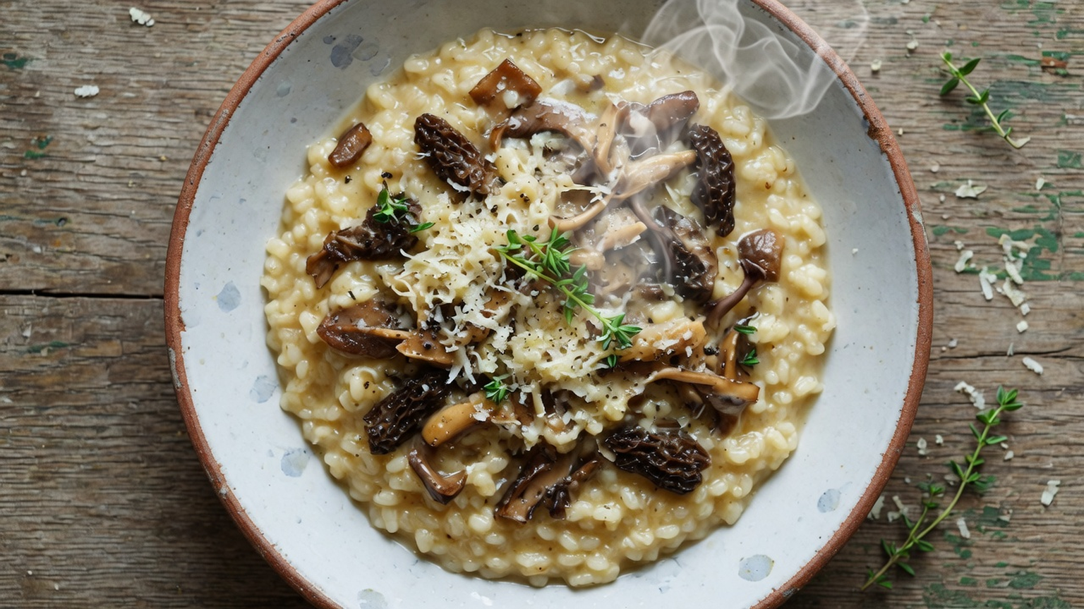 Wild mushroom risotto, food pairing image